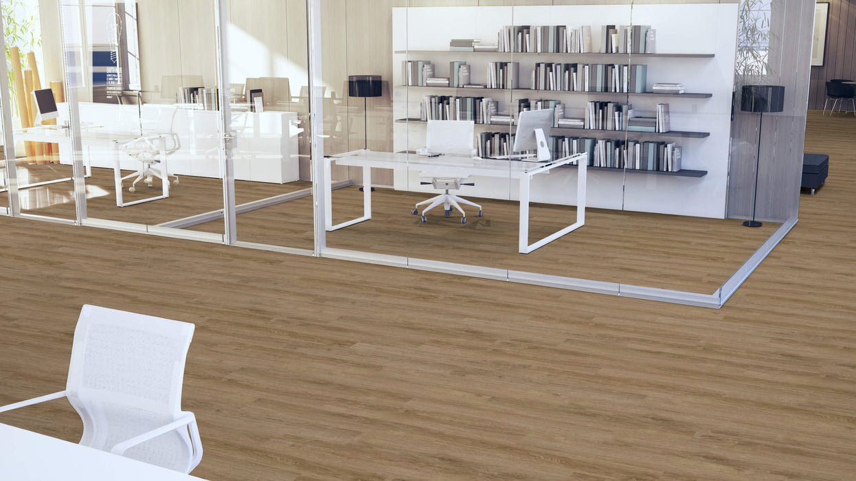 Mohawk - Assembled Woods - Planked - Luxury Vinyl Tile - Clay Oak floor installation
