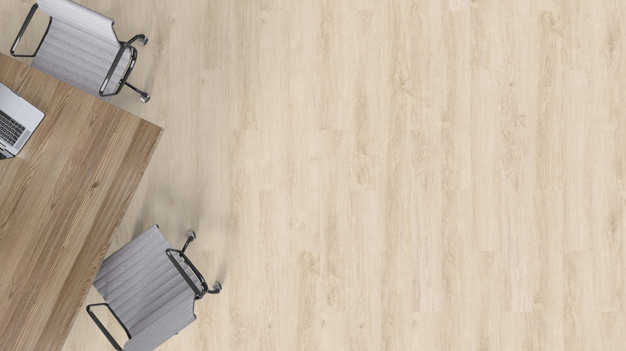 Mohawk - Assembled Woods - Planked - Luxury Vinyl Tile - Goldenrod Oak floor installation