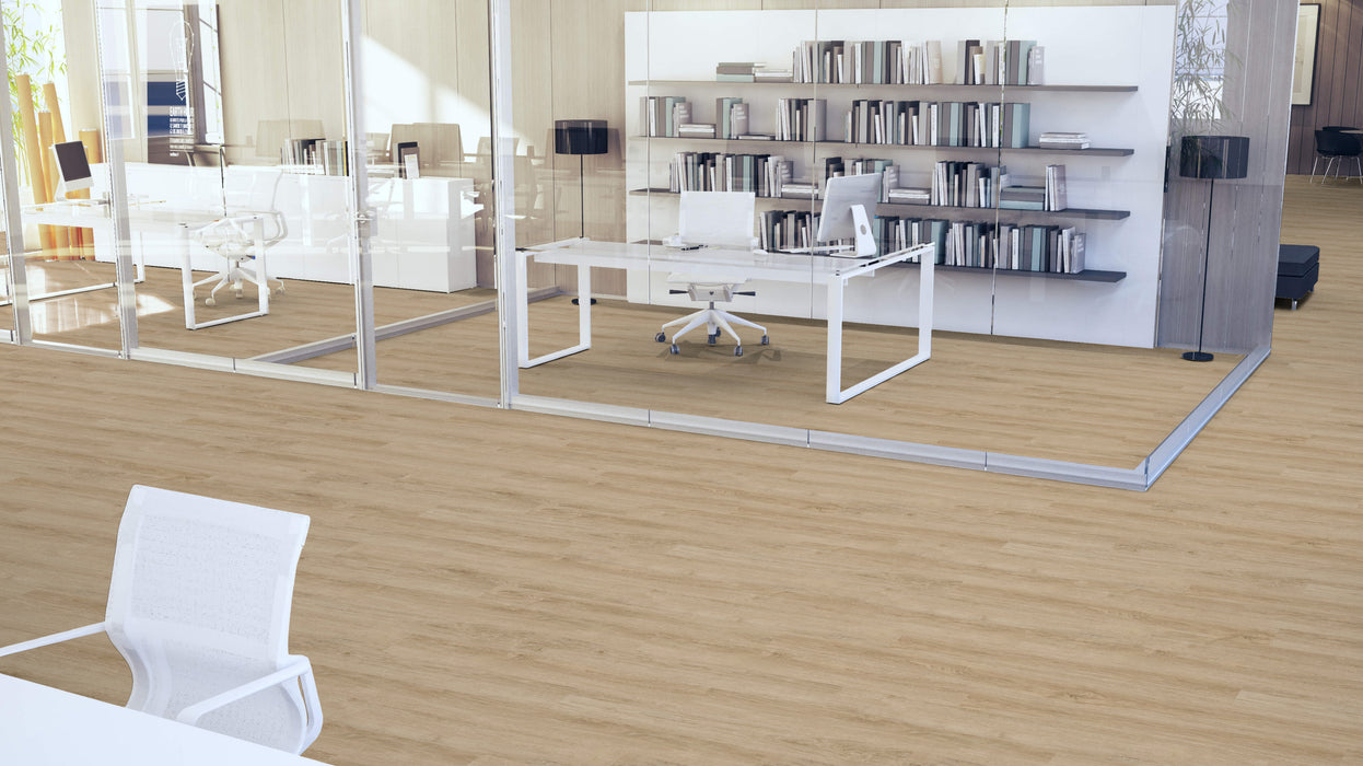 Mohawk - Assembled Woods - Planked - Luxury Vinyl Tile - Harvest Oak floor installation