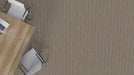 Mohawk - Statement Fabric - 24 in. x 24 in. - Commercial Carpet Tile - Beige Tone floor installation