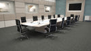Mohawk - Statement Fabric - 24 in. x 24 in. - Commercial Carpet Tile - Light Slate floor installation