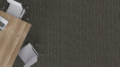 Mohawk - Statement Fabric - 24 in. x 24 in. - Commercial Carpet Tile - Mid Grey floor installation