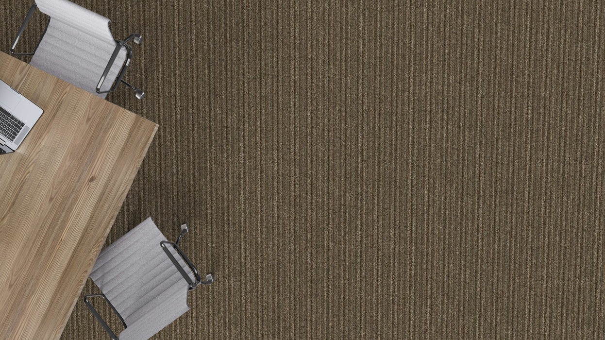 Mohawk - Statement Fabric - 24 in. x 24 in. - Commercial Carpet Tile - Neutral Mix floor installation