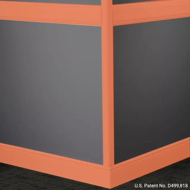 Johnsonite Commercial - 4 in. Chair Rail - Millwork Rampart Tangerine Tango