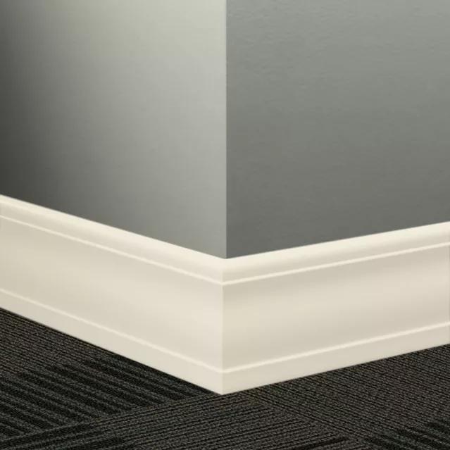 Johnsonite Commercial - 4 in. Rubber Wall Base - Millwork Silhouette Snow White