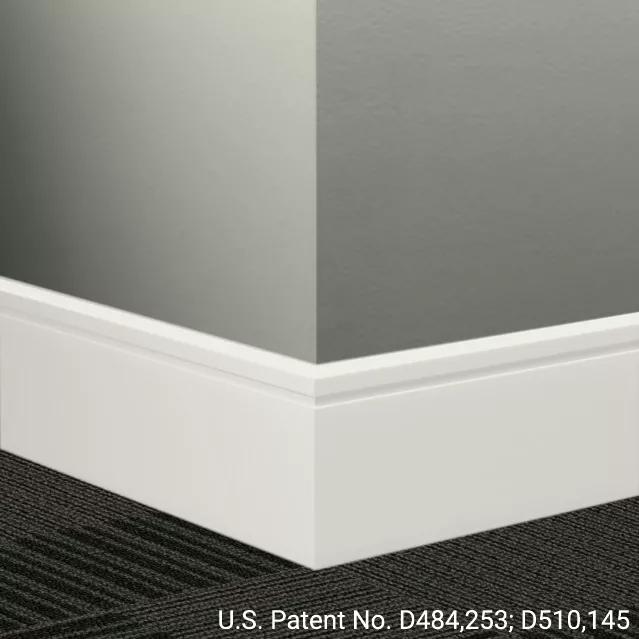 Johnsonite Commercial - 6 in. Rubber Wall Base - Millwork Reveal Icicle