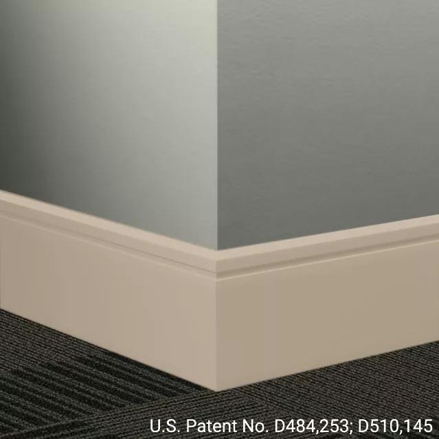 Johnsonite Commercial - 6 in. Rubber Wall Base - Millwork Reveal Clay