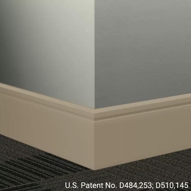 Johnsonite Commercial - 6 in. Rubber Wall Base - Millwork Reveal Brass