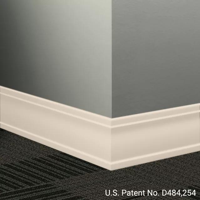 Johnsonite Commercial - 3.5 in. Rubber Wall Base - Millwork Outline Antique White
