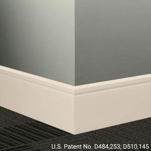 Johnsonite Commercial - 6 in. Rubber Wall Base - Millwork Reveal Antique White
