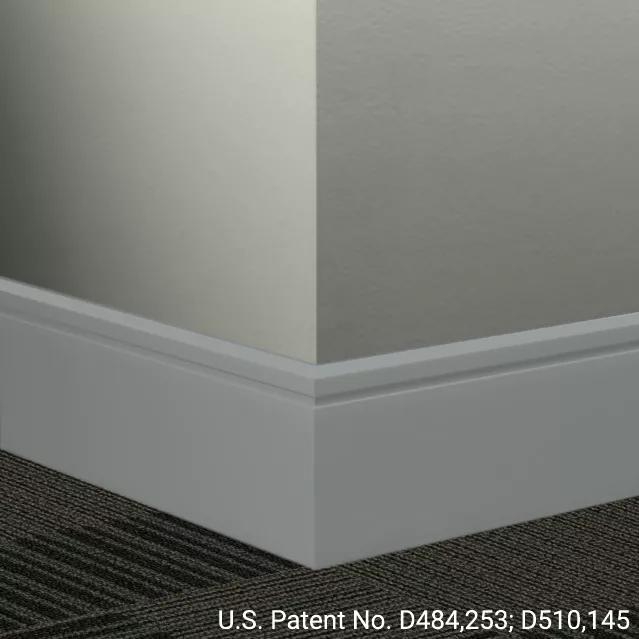 Johnsonite Commercial - 8 in. Rubber Wall Base - Millwork Reveal Medium Grey