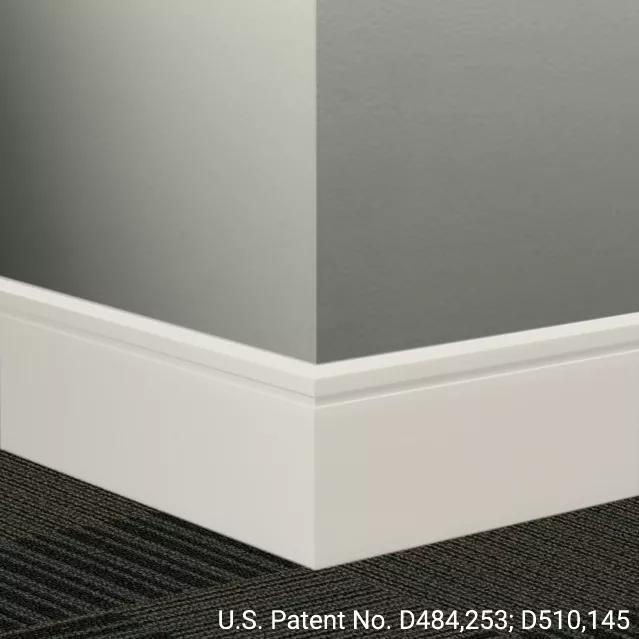 Johnsonite Commercial - 8 in. Rubber Wall Base - Millwork Reveal Cotton