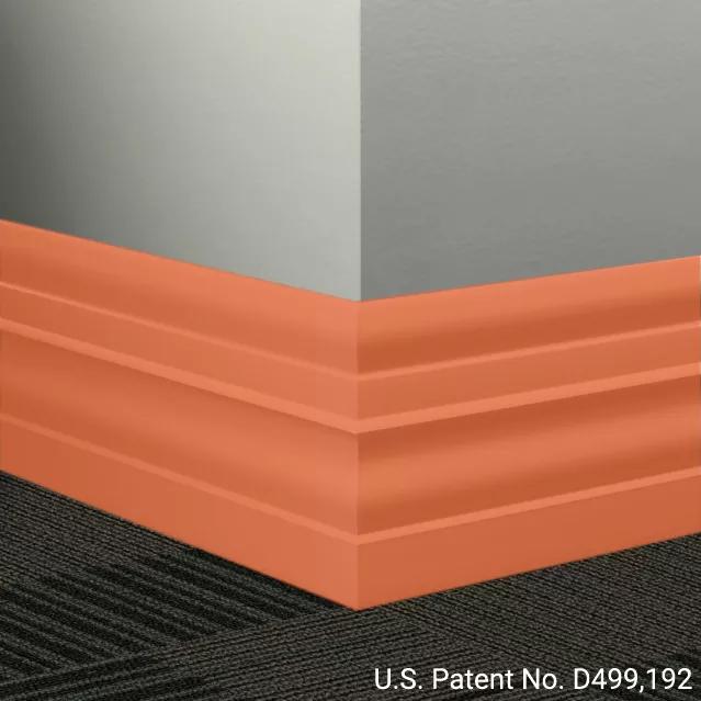 Johnsonite Commercial - 6 in. Rubber Wall Base - Millwork Attache Tangerine Tango