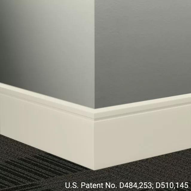 Johnsonite Commercial - 8 in. Rubber Wall Base - Millwork Reveal White Pearl