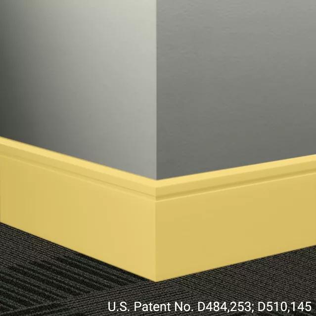 Johnsonite Commercial 8 in. Rubber Wall Base Millwork Reveal Canar