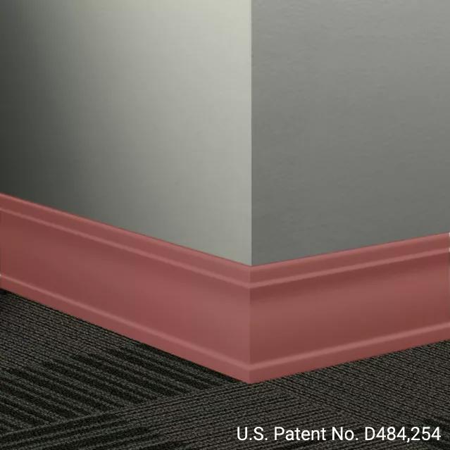 Johnsonite Commercial - 3.5 in. Rubber Wall Base - Millwork Outline Sailor Red