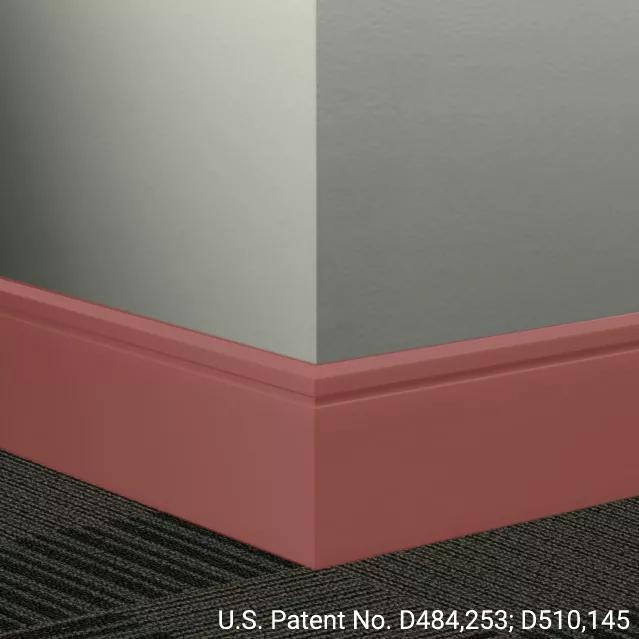 Johnsonite Commercial - 8 in. Rubber Wall Base - Millwork Reveal Sailor Red