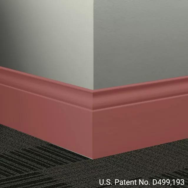 Johnsonite Commercial - 5.25 in. Rubber Wall Base - Millwork Inflection Sailor Red