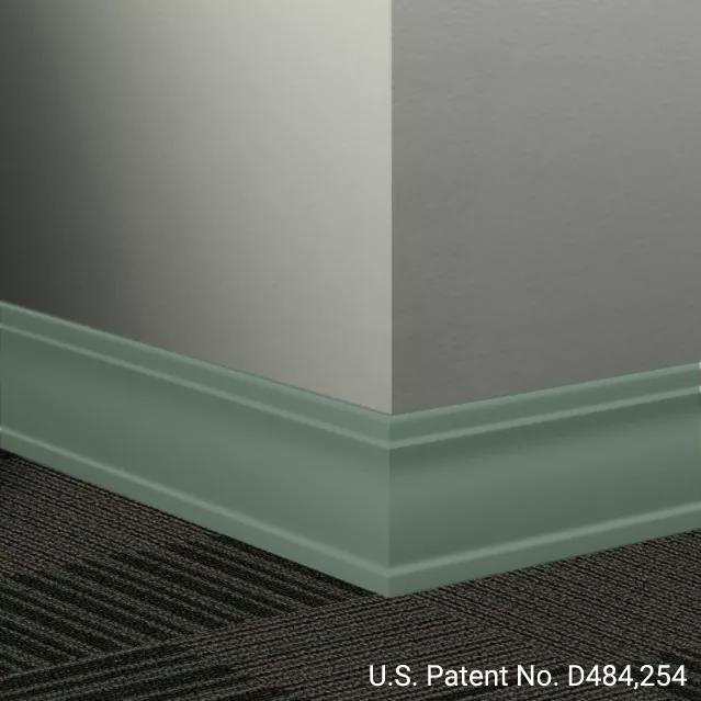 Johnsonite Commercial - 3.5 in. Rubber Wall Base - Millwork Outline Green Vista