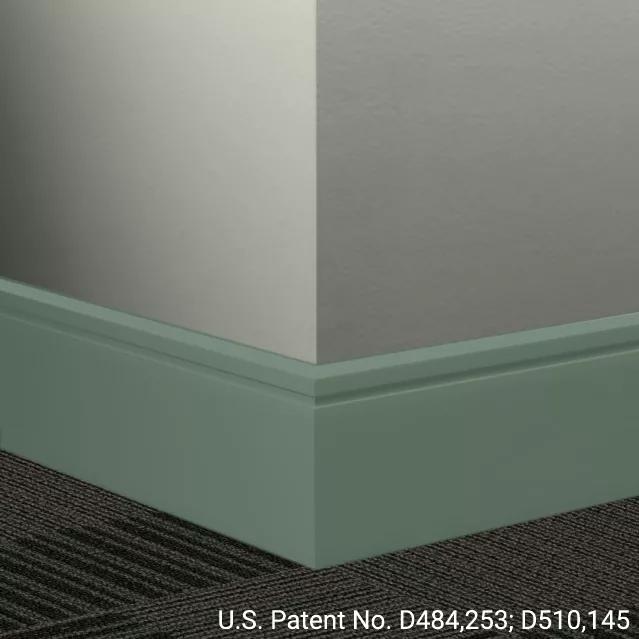 Johnsonite Commercial - 6 in. Rubber Wall Base - Millwork Reveal Green Vista