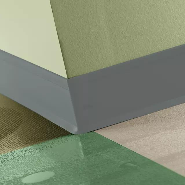 Johnsonite Commercial - 4.25 in. Rubber Wall Base - Perceptions Recess Toe Ironstone