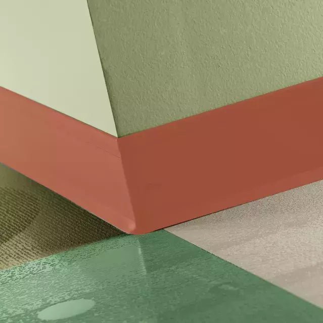 Johnsonite Commercial - 4.25 in. Rubber Wall Base - Perceptions Recess Toe Hot Spice