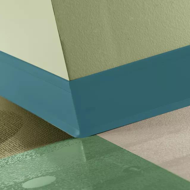 Johnsonite Commercial - 4.25 in. Rubber Wall Base - Perceptions Recess Toe Dream Teal
