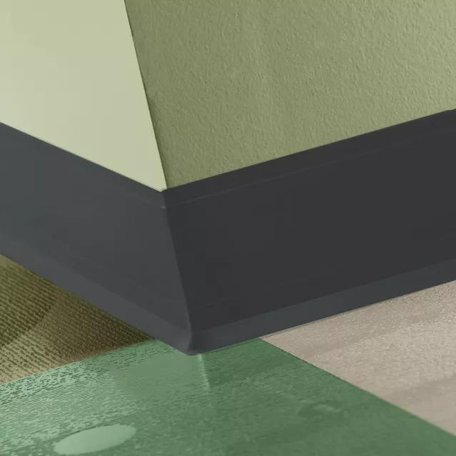 Johnsonite Commercial - 4.25 in. Rubber Wall Base - Perceptions Contour Black