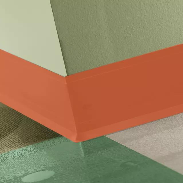 Johnsonite Commercial - 4.25 in. Rubber Wall Base - Perceptions Contour Tangerine Tango