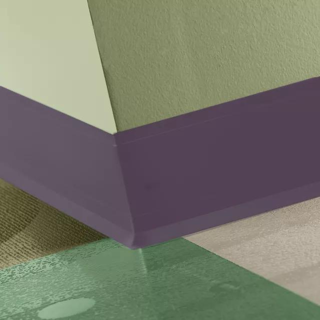 Johnsonite Commercial - 4.25 in. Rubber Wall Base - Perceptions Contour Shoreline Purple