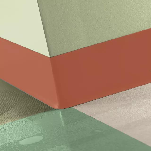 Johnsonite Commercial - TightLock - 4 3/8 in. Resilient Topset Rubber Wall Base - Hot Spice
