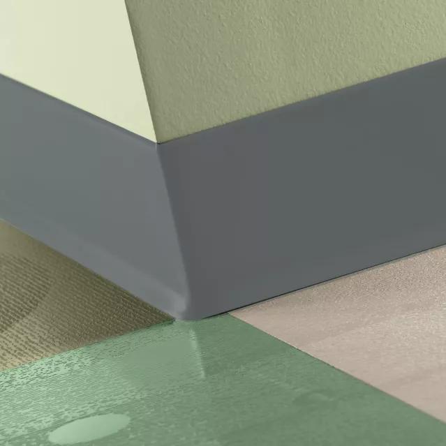 Johnsonite Commercial - Baseworks - 6 in. Thermoset Rubber Wall Base - Cool Metal