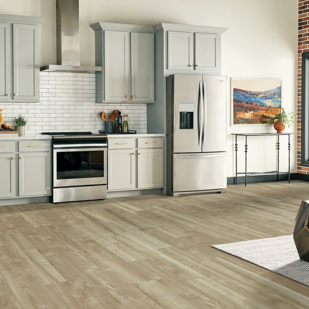 Armstrong Commercial - American Charm - 6 in. x 36 in. - Luxury Vinyl Tile - 6 mil - Mountain Cherry Killington Beige Installed