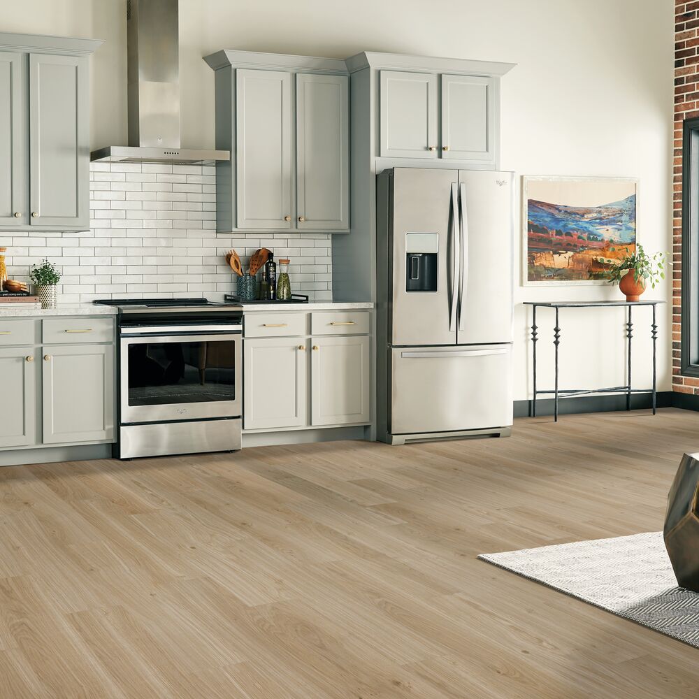 Armstrong Commercial - American Charm - 6 in. x 36 in. - Luxury Vinyl Tile - 12 mil - Vineyard Oak Napa Beige Installed