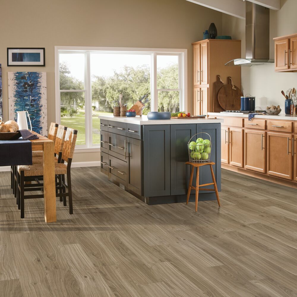 Armstrong Commercial - American Charm - 6 in. x 36 in. - Luxury Vinyl Tile - 6 mil - Vineyard Oak Sonoma Brown Installed