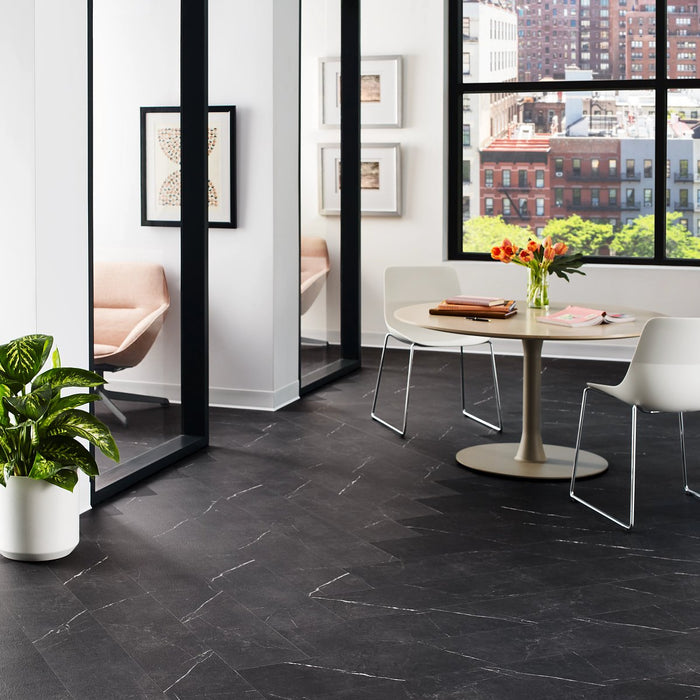 Philadelphia Commercial - Cross Cut - Luxury Vinyl Tile - Onyx room