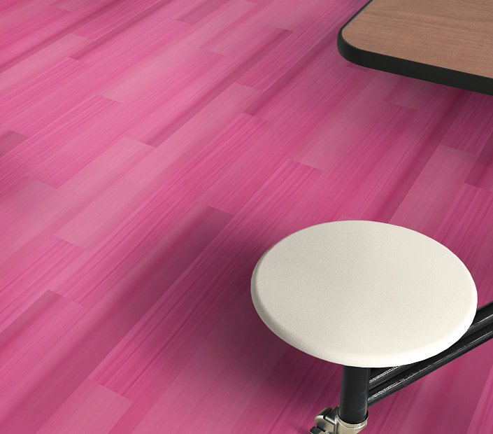 Philadelphia Commercial - Strie - Luxury Vinyl Tile - Bright Fushia floor installation