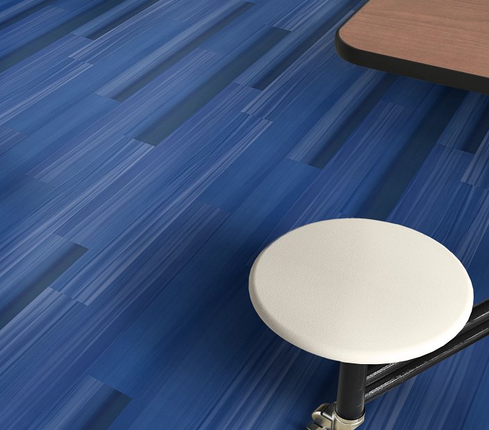 Philadelphia Commercial - Strie - Luxury Vinyl Tile - Ultramarine floor installation