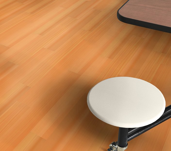 Philadelphia Commercial - Strie - Luxury Vinyl Tile - Vivid Orange floor installation