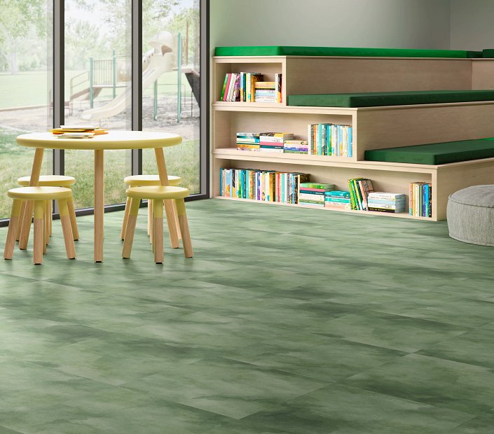 Philadelphia Commercial - Cumulus - 24 in. x 24 in. - Luxury Vinyl Tile - Fairway Room Scene