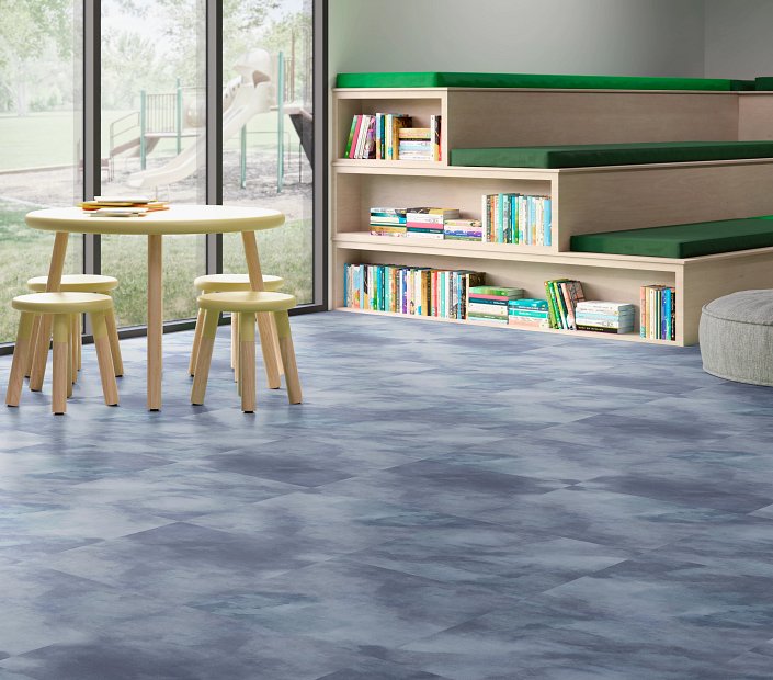 Philadelphia Commercial - Cumulus - 24 in. x 24 in. - Luxury Vinyl Tile - Rolling Thunder Room Scene