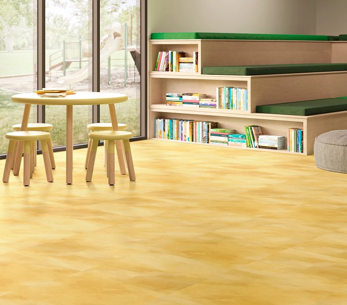 Philadelphia Commercial - Cumulus - 24 in. x 24 in. - Luxury Vinyl Tile - Summer Glow Room Scene