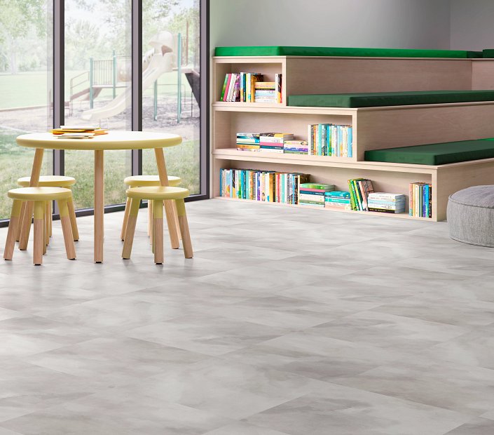 Philadelphia Commercial - Cumulus - 24 in. x 24 in. - Luxury Vinyl Tile - Stratus Room Scene