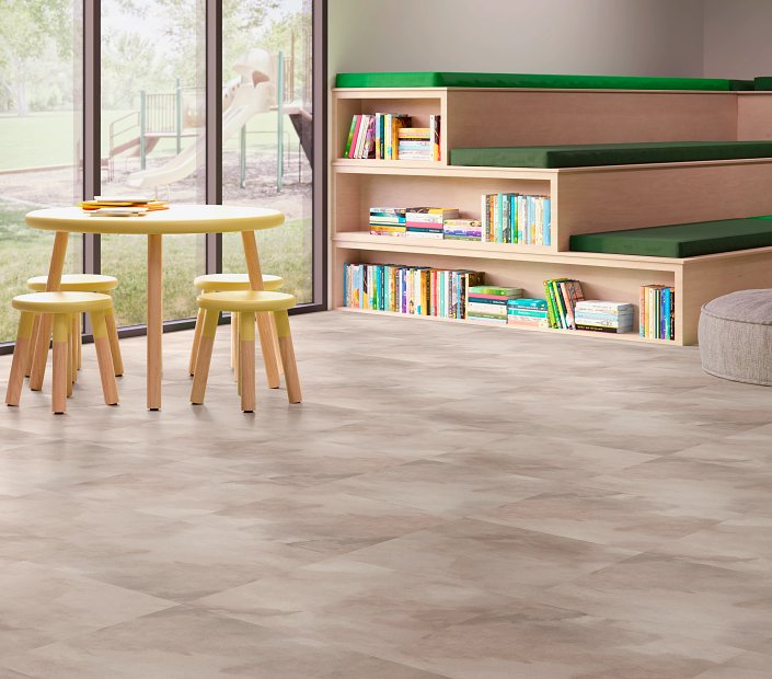 Philadelphia Commercial - Cumulus - 24 in. x 24 in. - Luxury Vinyl Tile - Horizon Room Scene