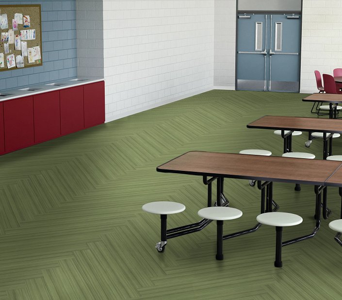 Philadelphia Commercial - Color Scope 20 - Luxury Vinyl Tile - Cactus floor installation