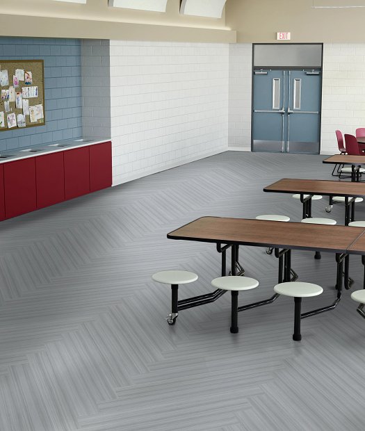 Philadelphia Commercial - Color Scope 5 - Luxury Vinyl Tile - Silver floor installation