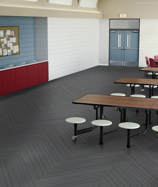 Philadelphia Commercial - Color Scope 5 - Luxury Vinyl Tile - Onyx floor installation