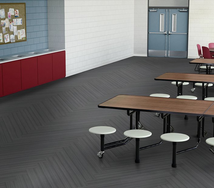 Philadelphia Commercial - Color Scope Ille - Luxury Vinyl Tile - Onyx floor installation