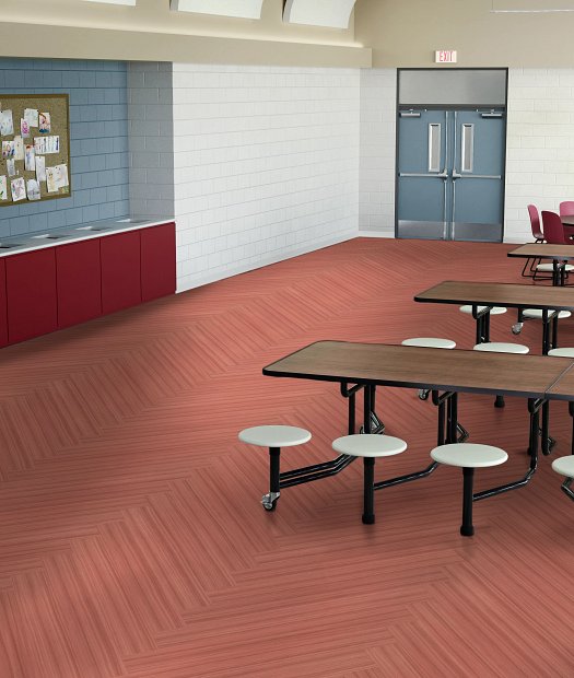 Philadelphia Commercial - Color Scope 5 - Luxury Vinyl Tile - Coral floor installation
