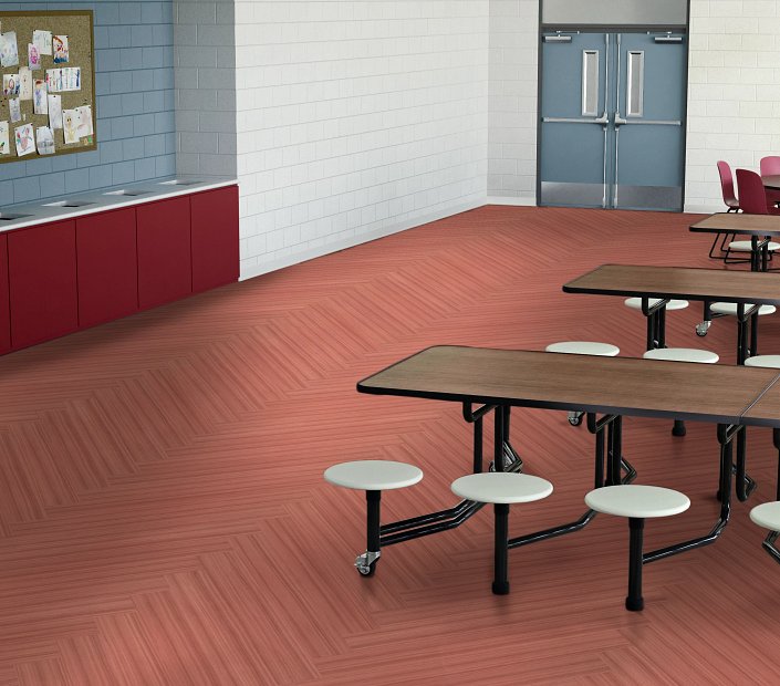 Philadelphia Commercial - Color Scope 30 - Luxury Vinyl Tile - Coral floor installation